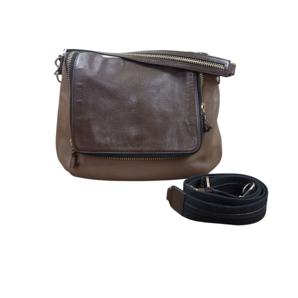 New Anya Hindmarch Maxi Zip Leather Crossbody Bag In Brown